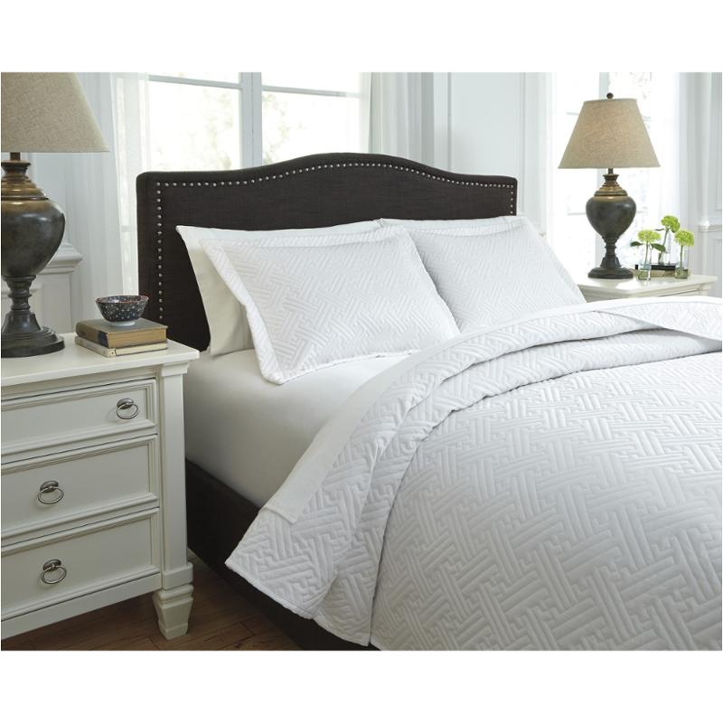 Q739003k Ashley Furniture Aldis - White Bedding King Coverlet Set