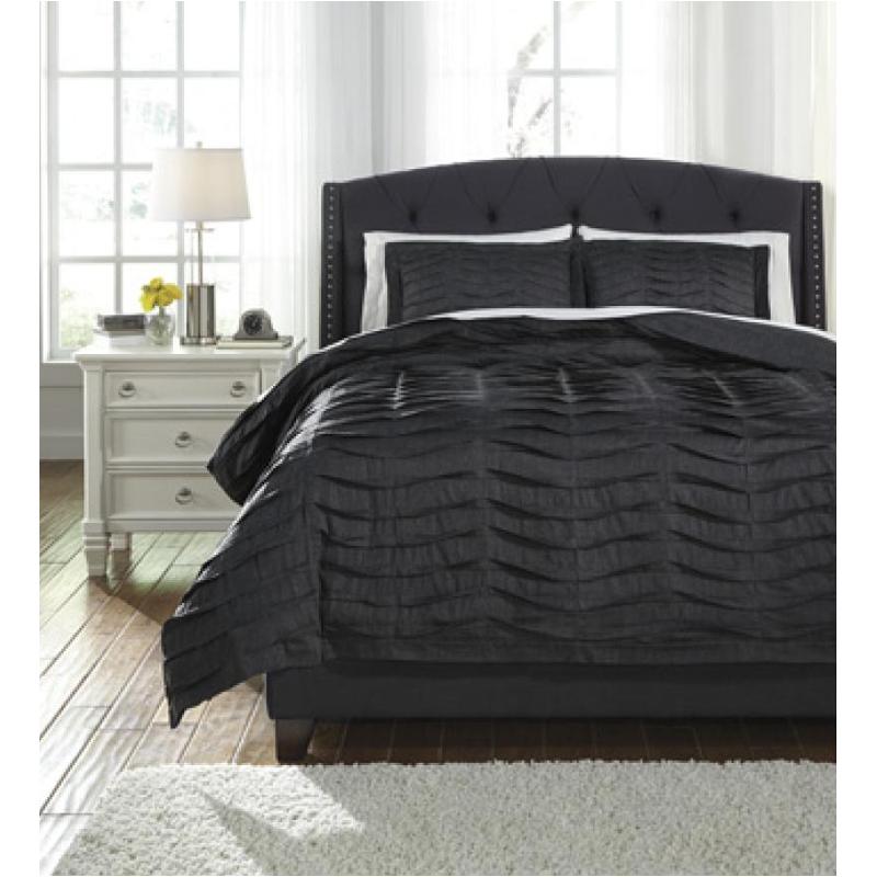 Q752013k Ashley Furniture Voltos - Charcoal Bedding Comforter