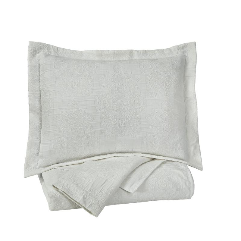 Q757013q Ashley Furniture Bazek White Queen Coverlet Set