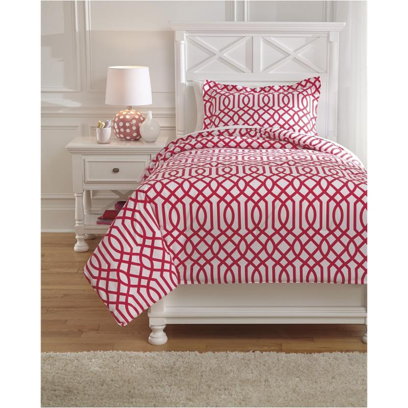 Q758011t Ashley Furniture Loomis Pink, Pink Twin Bed Comforter Set