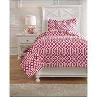 Q758011t Ashley Furniture Loomis - Pink Bedding Comforter