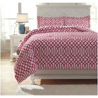 Q758013f Ashley Furniture Loomis - Pink Bedding Comforter