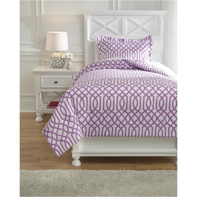Q758021t Ashley Furniture Loomis, Lavender Twin Bedding