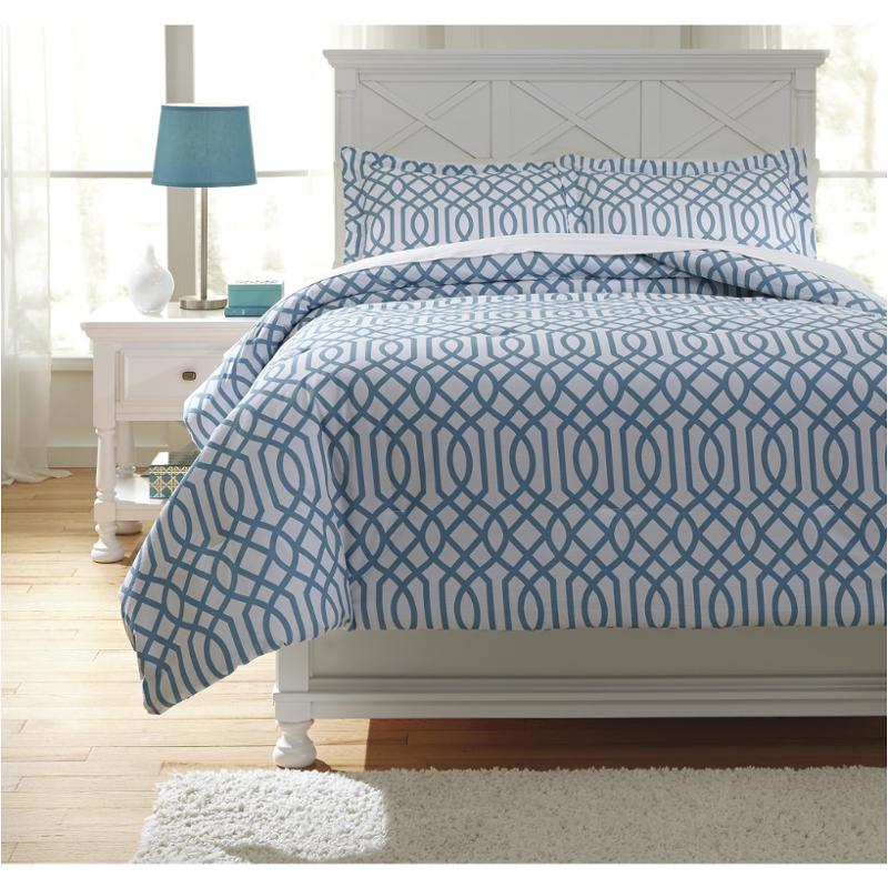 Q758033f Ashley Furniture Loomis - Aqua Bedding Comforter