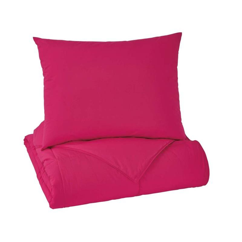 Q759031t Ashley Furniture Plainfield Magenta Twin Comforter Set