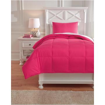 Q759031t Ashley Furniture Plainfield - Magenta Bedding Comforter