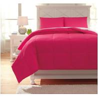 Q759033f Ashley Furniture Plainfield - Magenta Bedding Comforter