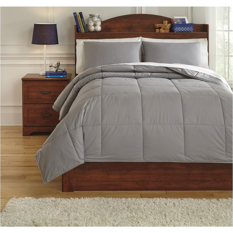 Q759043f Ashley Furniture Plainfield - Gray Bedding Comforter