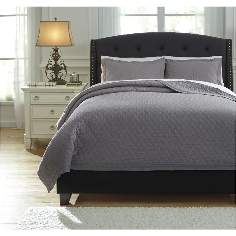 Q760013k Ashley Furniture Alecio - Gray Bedding Comforter