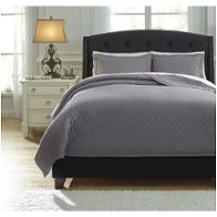 Q760013k Ashley Furniture Alecio - Gray Bedding Comforter