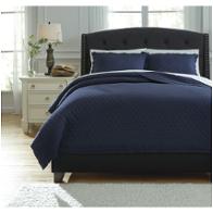Q760023q Ashley Furniture Alecio - Navy Bedding Comforter