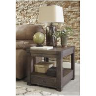 T846-3 Ashley Furniture Burladen - Grayish Brown Living Room Furniture End Table