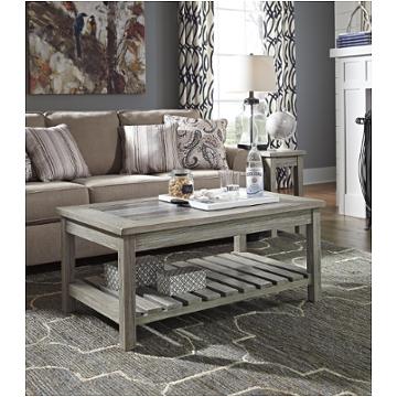 T748-1 Ashley Furniture Veldar - Whitewash Living Room Furniture Cocktail Table