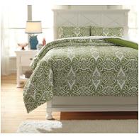 Q766003f Ashley Furniture Ina - Green Bedding Comforter
