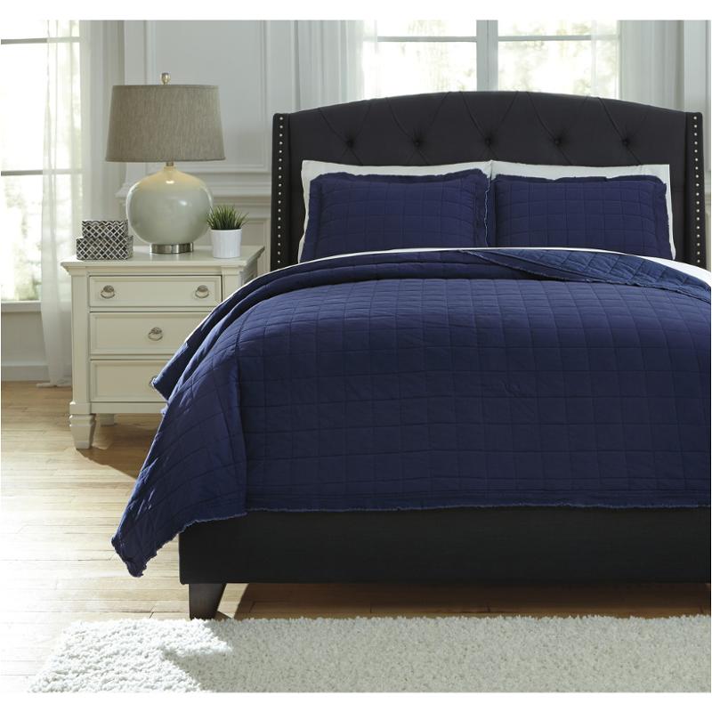 Q776023k Ashley Furniture Amare - Navy Bedding Comforter