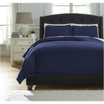 Q776023k Ashley Furniture Amare - Navy Bedding Comforter