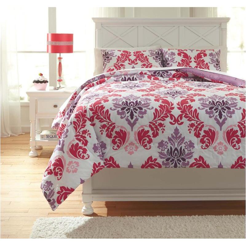 Q777003f Ashley Furniture Ventress - Berry Full Comforter Set