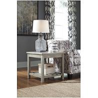 T748-2 Ashley Furniture Veldar - Whitewash Living Room Furniture End Table