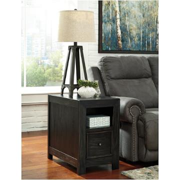 T752-7 Ashley Furniture Gavelston - Rubbed Black Living Room Furniture End Table