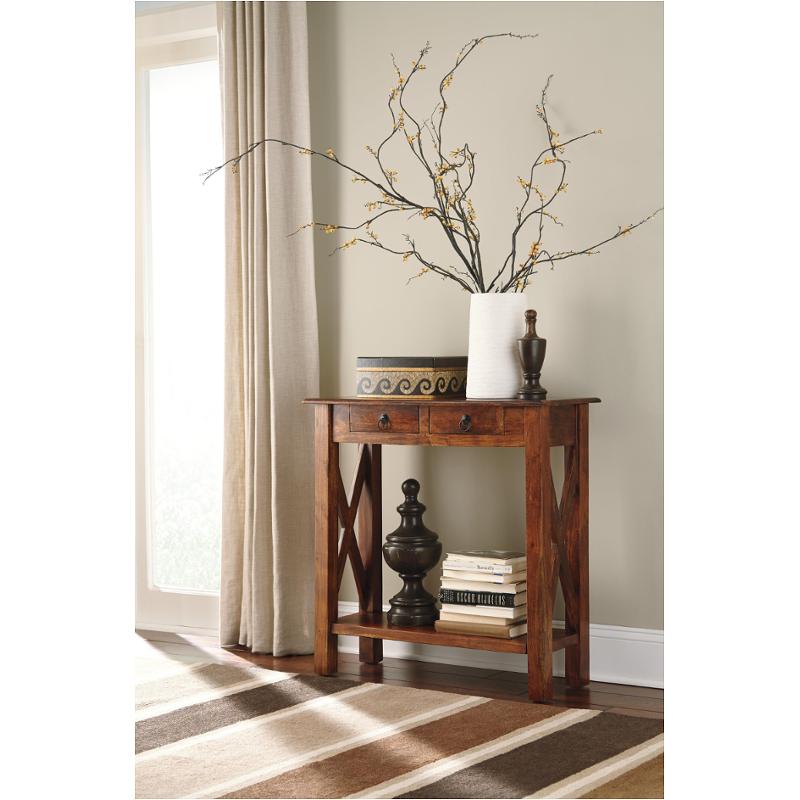T800-114 Ashley Furniture Abbonto - Warm Brown Living Room Furniture Sofa Table