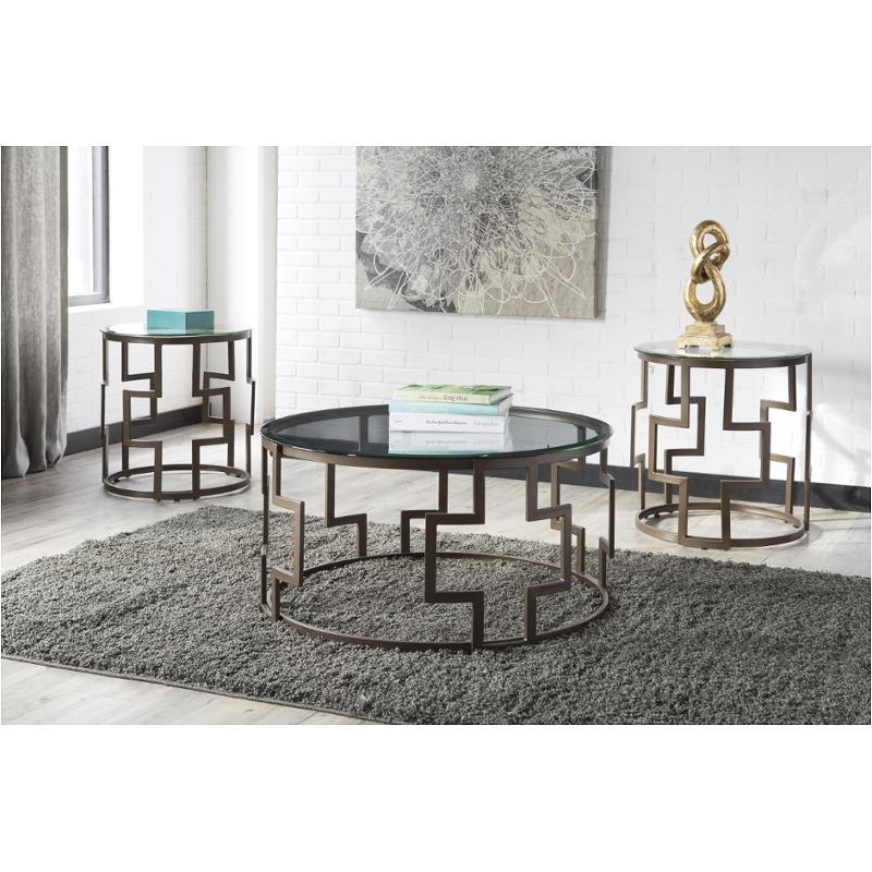 T138 13 Ashley Furniture Occasional, Ashley Furniture Round Coffee Table Set