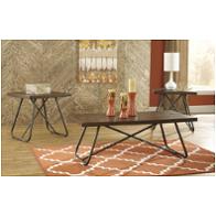 T201-13 Ashley Furniture Endota - Medium Brown Living Room Furniture Occasional Table Set