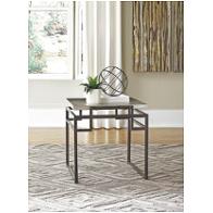 T332-2 Ashley Furniture Isman - Silver/black Living Room Furniture End Table