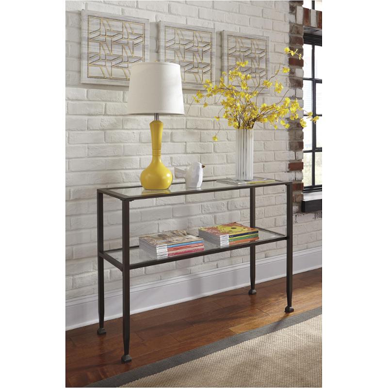 Ashley furniture glass console table sales