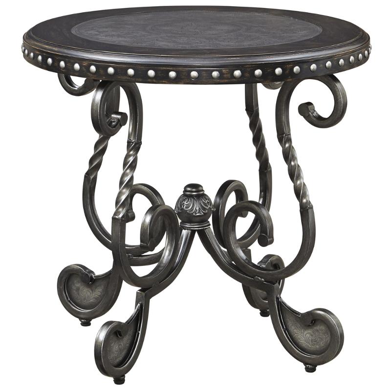 T582-6 Ashley Furniture Jonidell - Black Round End Table