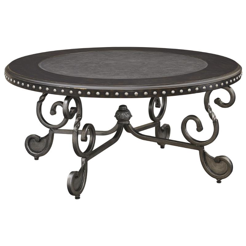 T582 8 Ashley Furniture Jonidell, Ashley Rogness Rustic Brown Round Cocktail Table