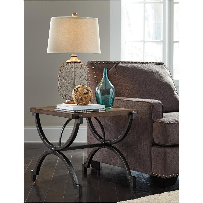 T587-3 Ashley Furniture Baybrin - Rustic Brown Living Room Furniture End Table