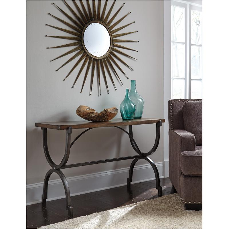 T587-4 Ashley Furniture Baybrin - Rustic Brown Living Room Furniture Sofa Table