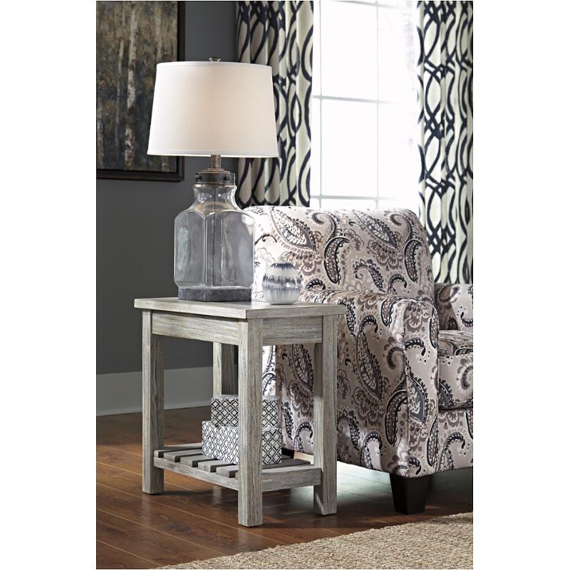T7487 Ashley Furniture Veldar Whitewash Chair Side End Table