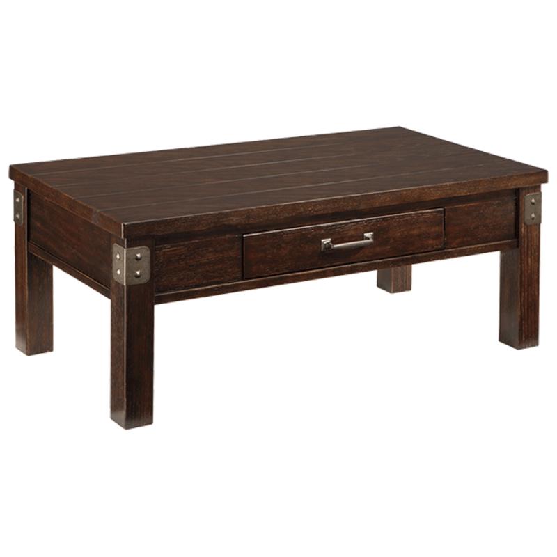 T759-1 Ashley Furniture Haddigan - Dark Brown Living Room Furniture Cocktail Table