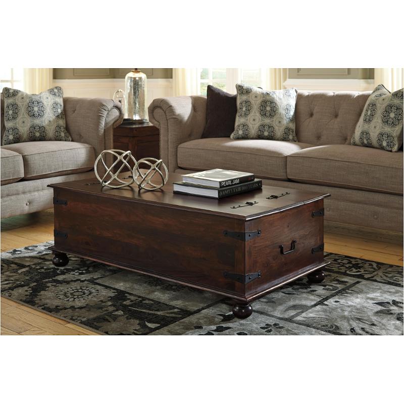 T896-20 Ashley Furniture Holifern - Warm Brown Living Room Furniture Cocktail Table