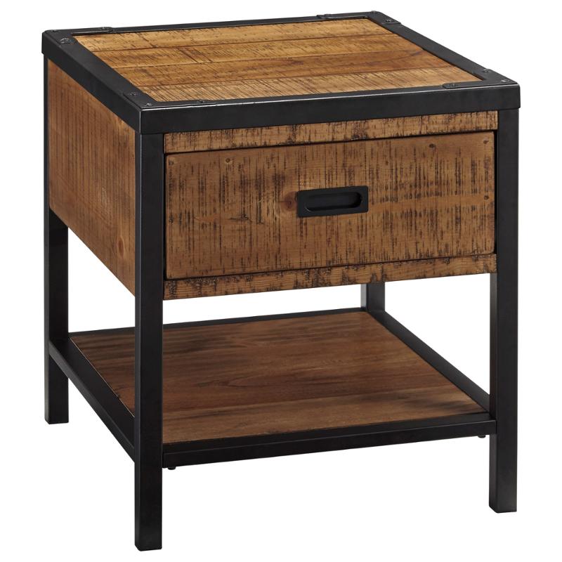T817-3 Ashley Furniture Kalean - Two-tone Rectangular End Table