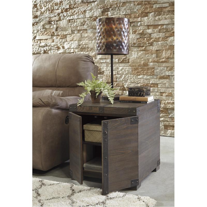 Signature Design by Ashley Burladen Square End Table Grayish Brown 