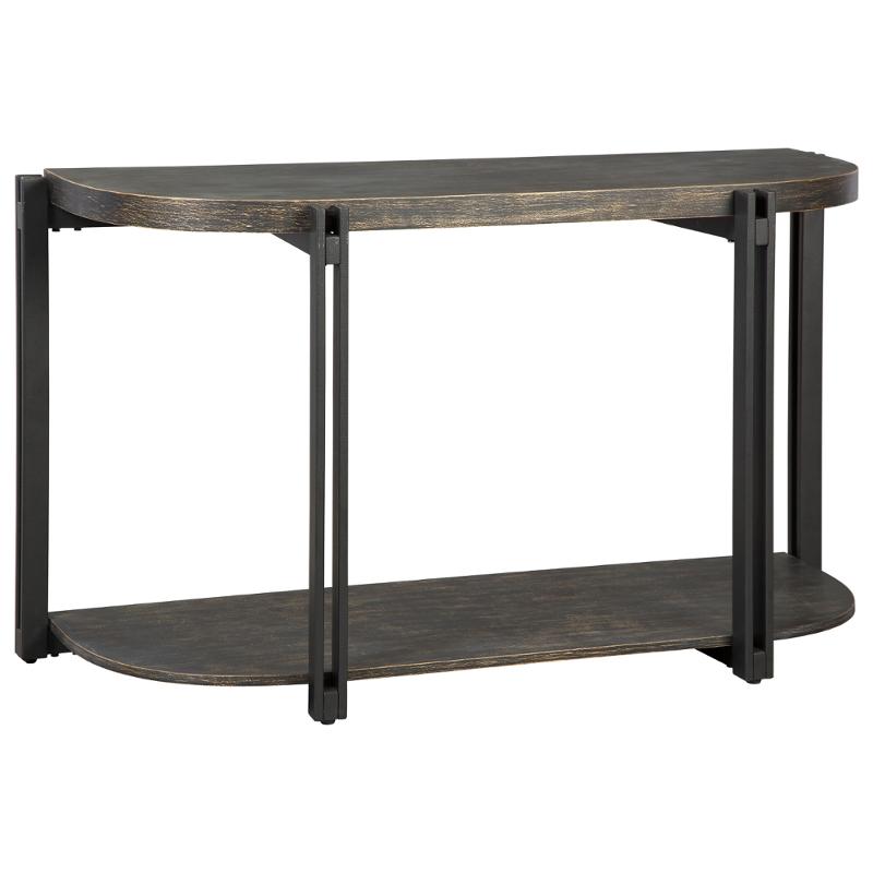 fab ドリシア・アイアンソング AP Kanadekana T857-4 Ashley Furniture Winnieconi - Black Sofa Table