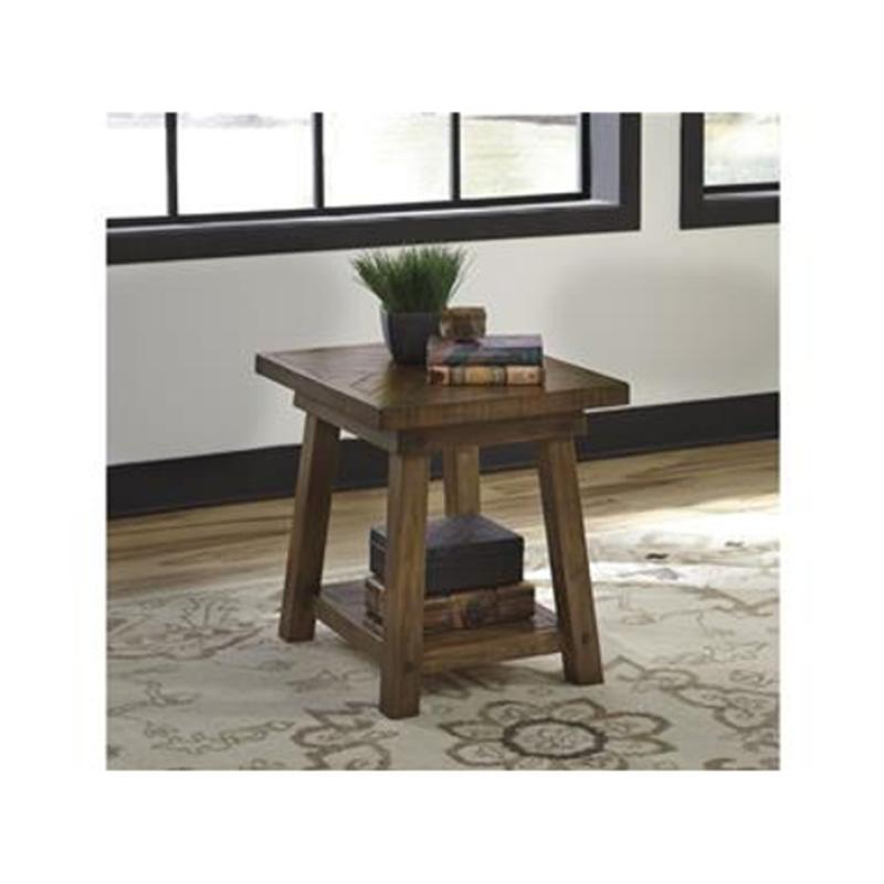 T863-3 Ashley Furniture Dondie - Rustic Brown Living Room Furniture End Table