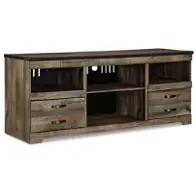 W446-68 Ashley Furniture Large Tv Stand W/fireplace Option