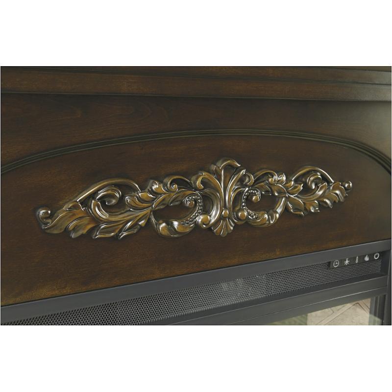 W600120 Ashley Furniture Fireplace Mantel With Fireplace Insert