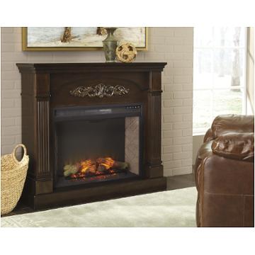 W600-120 Ashley Furniture Boddew - Dark Brown/cream Living Room Furniture Fireplace