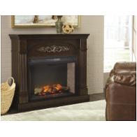 W600-120 Ashley Furniture Boddew - Dark Brown/cream Living Room Furniture Fireplace