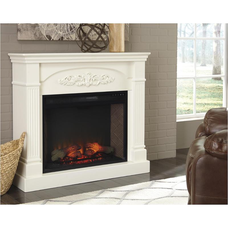 W600-220 Ashley Furniture Boddew - Dark Brown/cream Living Room Furniture Fireplace