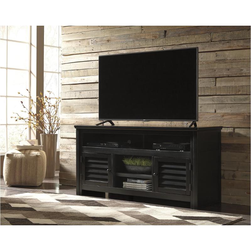 W661-38 Ashley Furniture Brasenhaus - Black Home Entertainment Furniture Tv Console