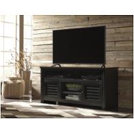 W661-38 Ashley Furniture Brasenhaus - Black Home Entertainment Furniture Tv Console