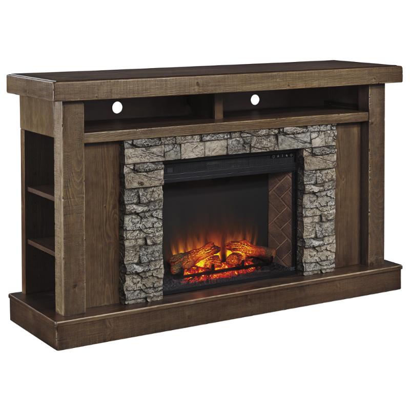 W71468 Ashley Furniture Tamilo Medium Brown Fireplace Surround
