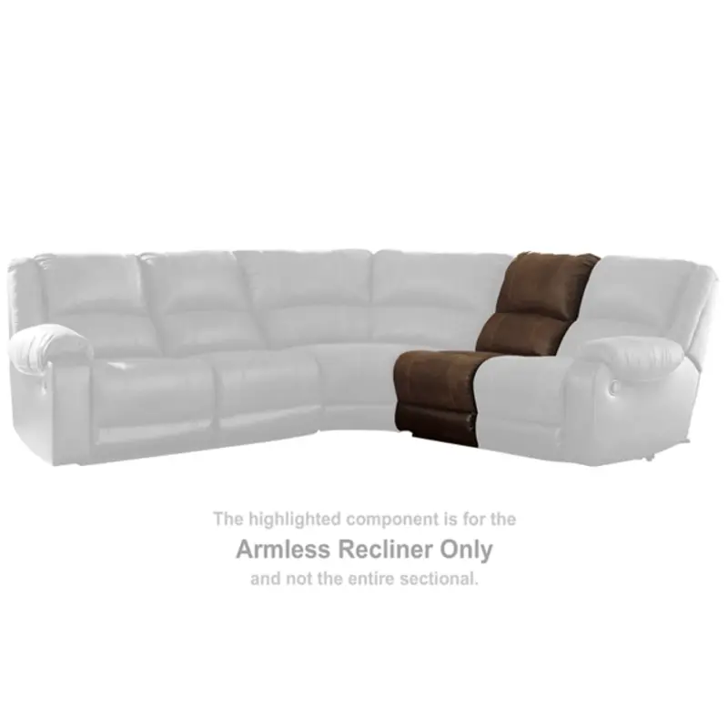 5030219 Ashley Furniture Nantahala - Coffee Armless Recliner