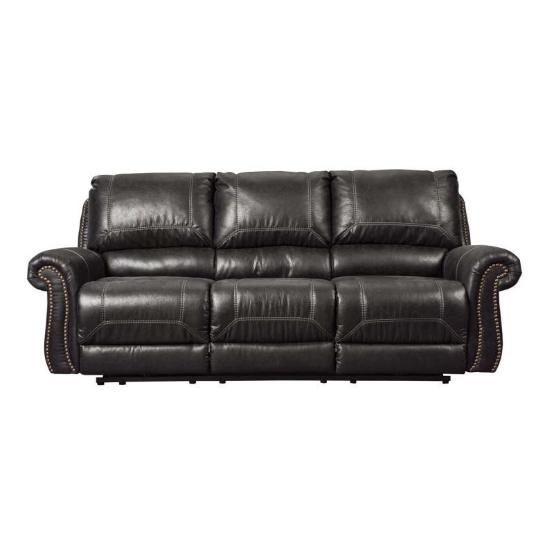 6330387 Ashley Furniture Milhaven - Black Reclining Power Sofa