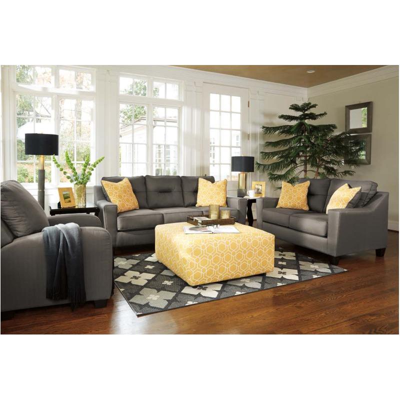 6690238 Ashley Furniture Forsan Nuvella - Gray Sofa